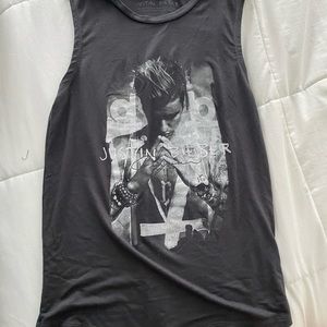 h&m grey justin bieber tank top, medium